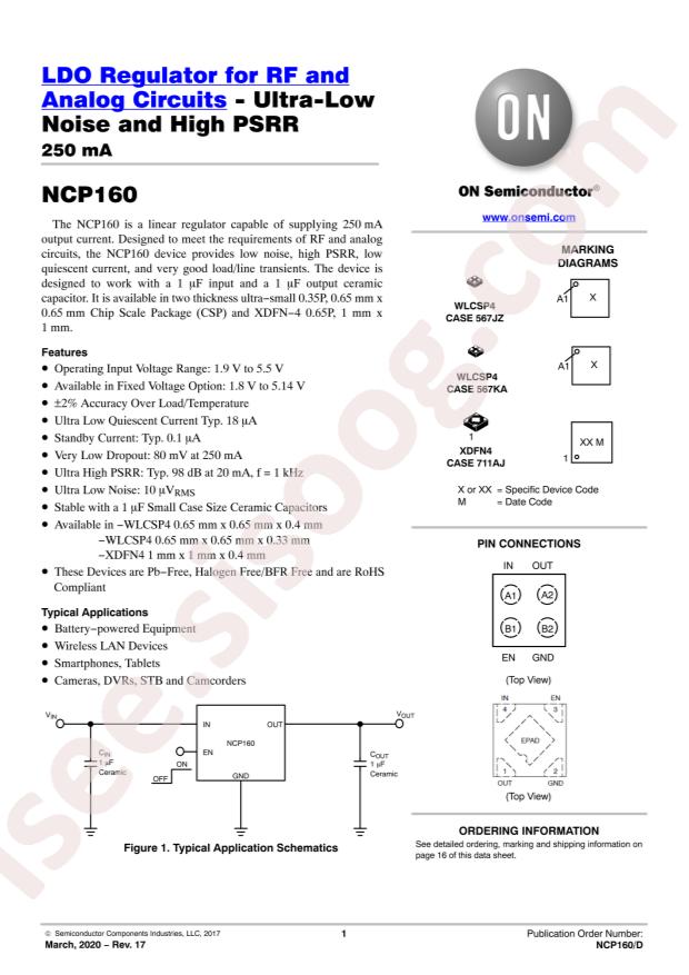 NCP160AMX350TBG