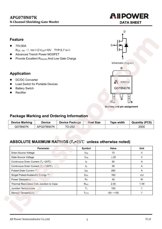ALLPOWER APG078N07K