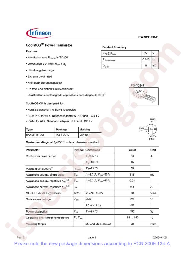 IPW50R140CP