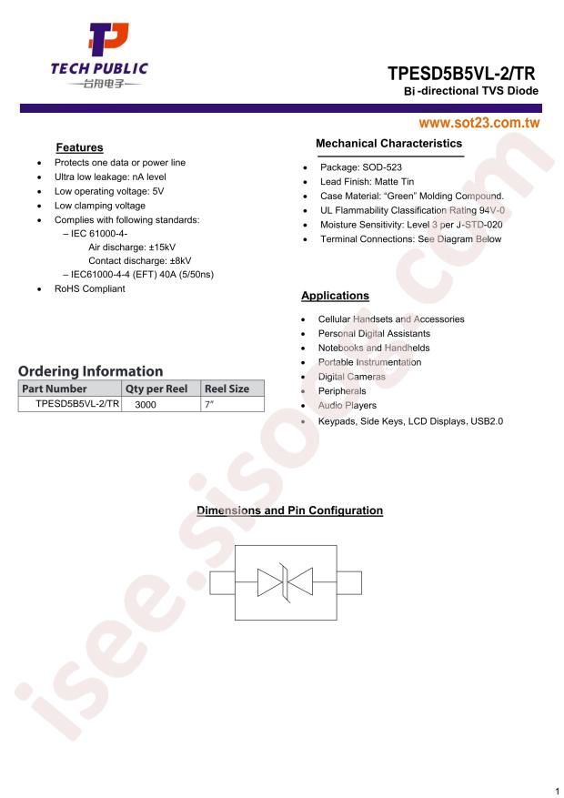 TPESD5B5VL-2/TR