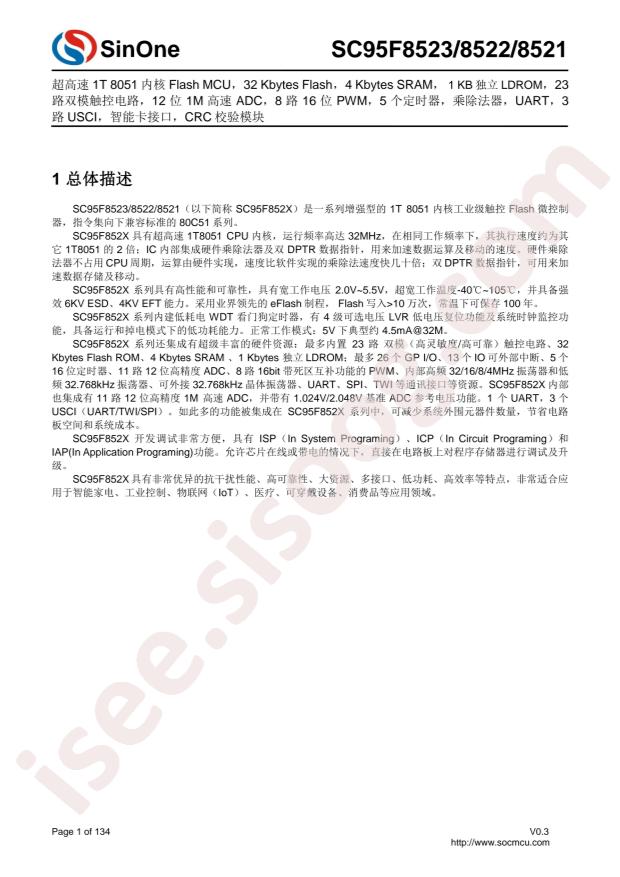 SC95F8523M28U