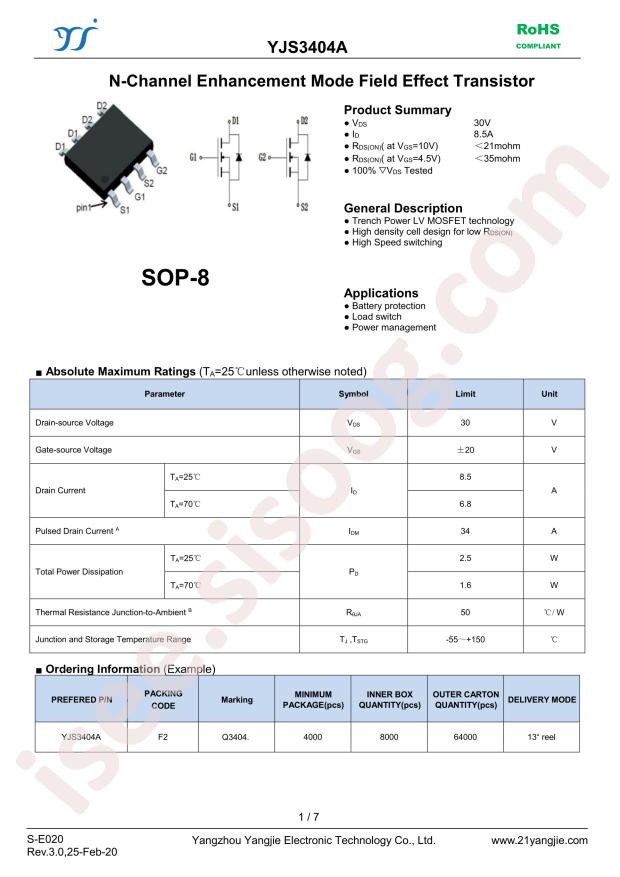 YANGJIE YJS3404A
