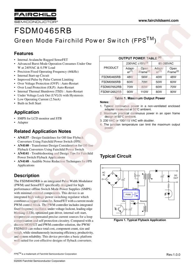FSDM0465RBWDTU