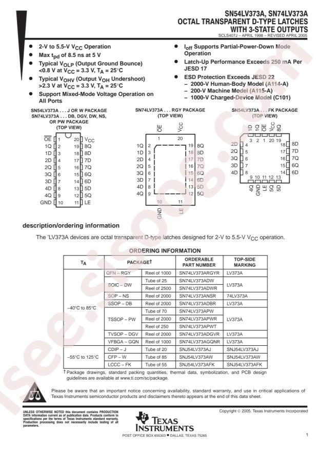 SN74LV373APWR