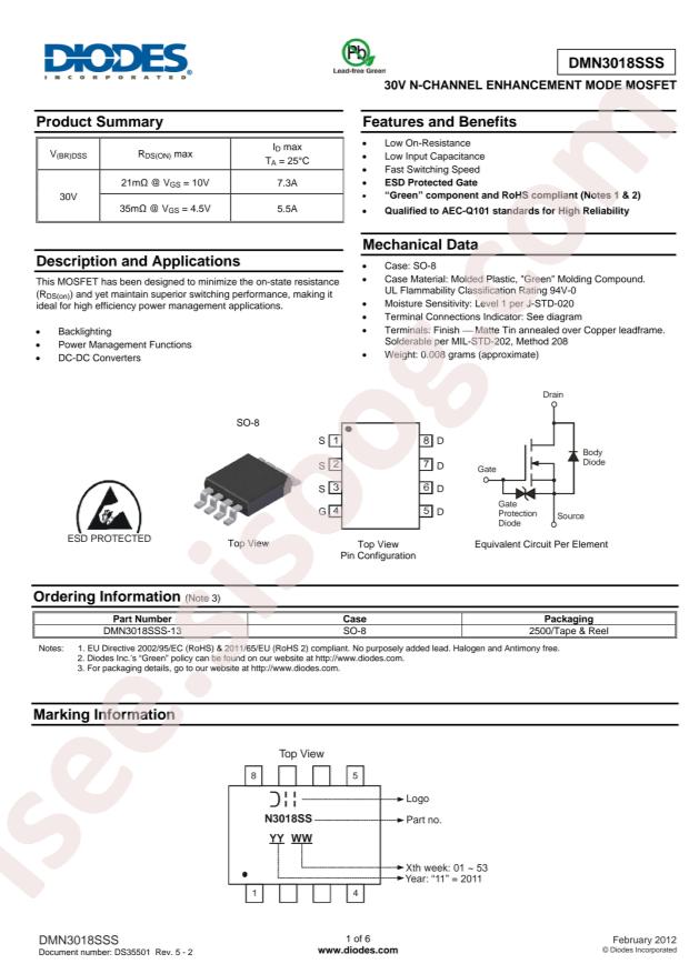 DMN3018SSS-13