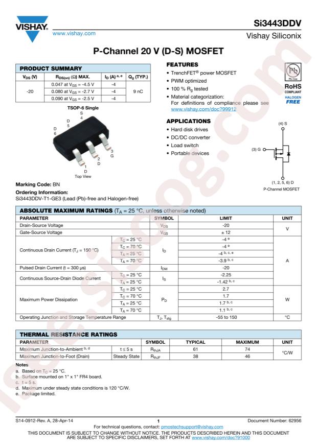 SI3443DDV-T1-GE3