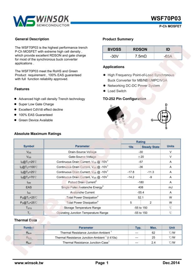WSF70P03