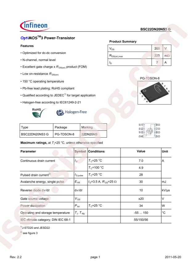 BSC22DN20NS3 G