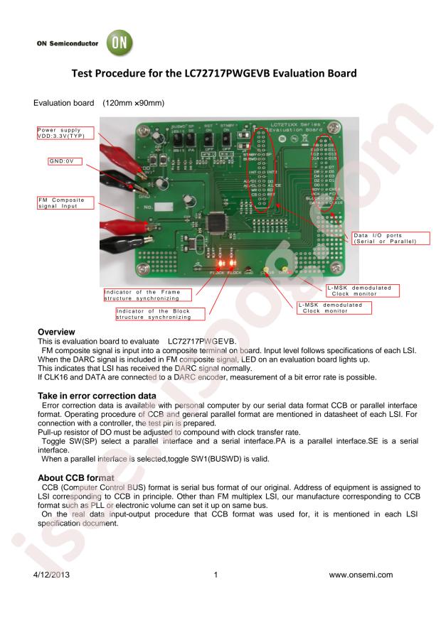 LC72717PWGEVB