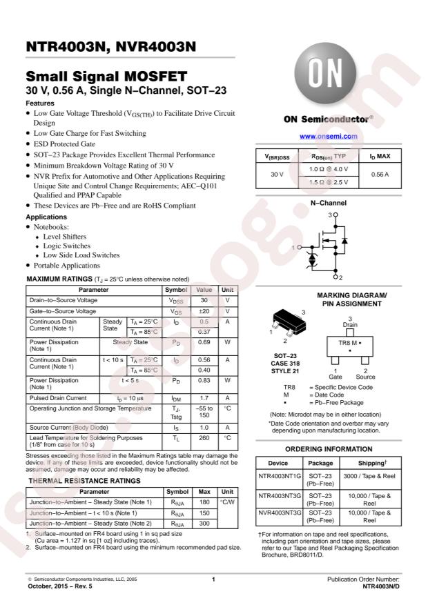 NTR4003NT3G