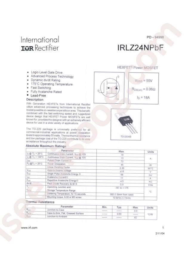 IRLZ24NPBF