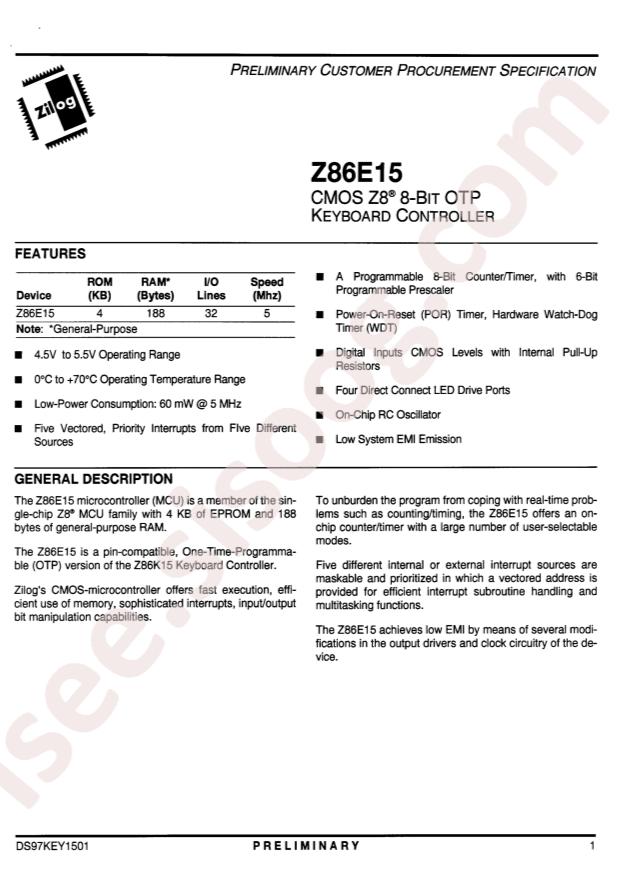 Z86E1505PSG