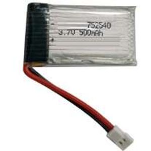 باتری لیتیوم پلیمر های پاور 3.7v ظرفیت 500mAh کد 752540