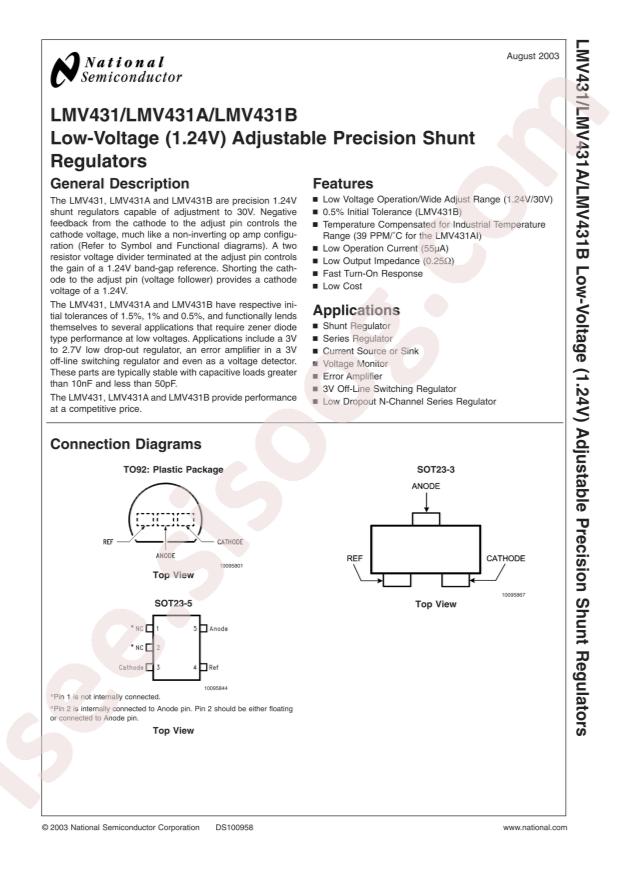 LMV431ACM5X/NOPB