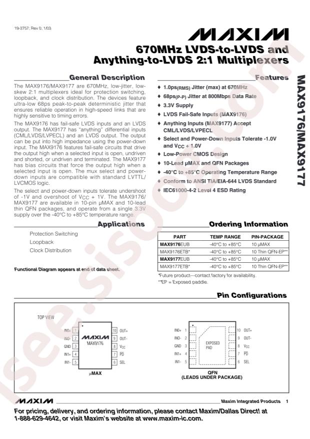 MAX9176EUB+T