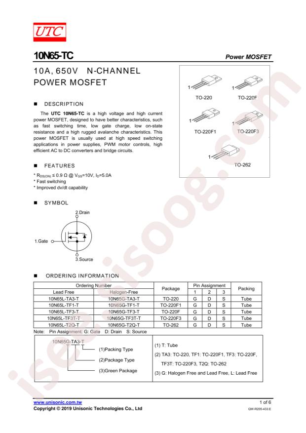10N65L-TC-TF1-T
