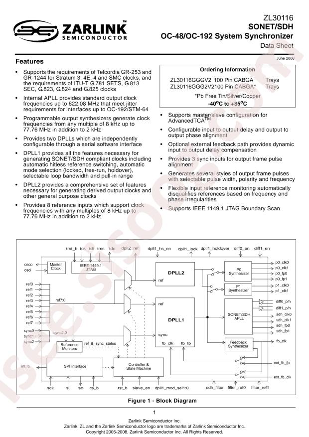 ZL30116GGG2V2