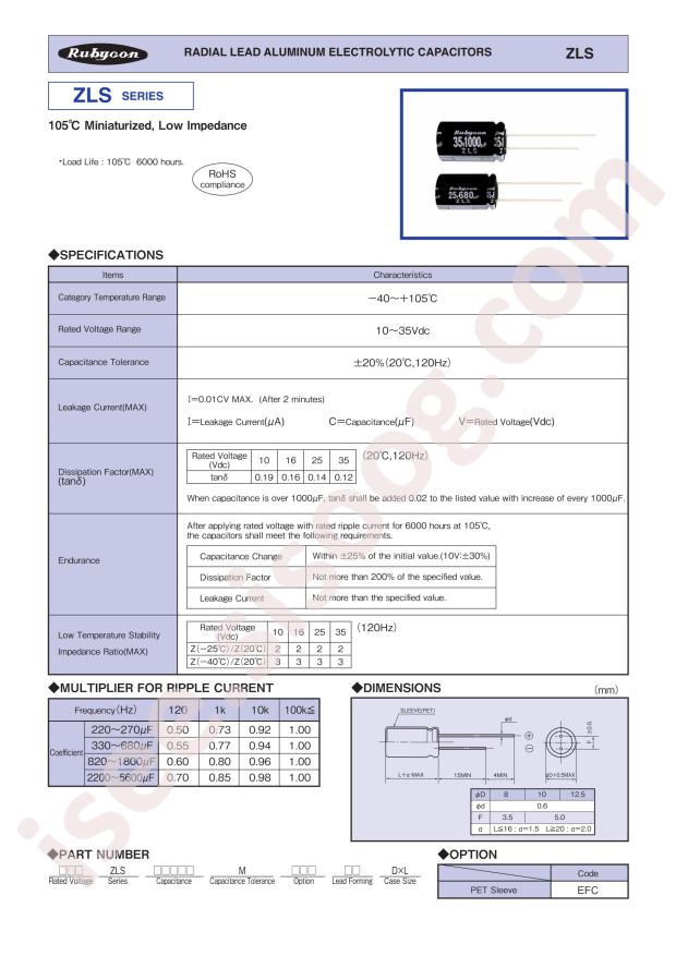 10ZLS3300MEFC12.5X20