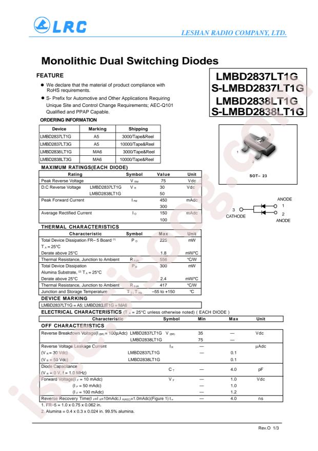 LMBD2838LT1G