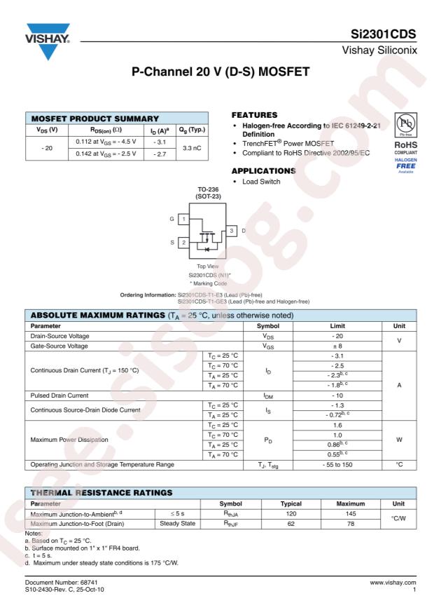 SI2301CDS-T1-GE3