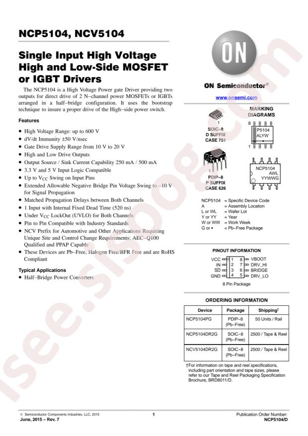 NCV5104DR2G