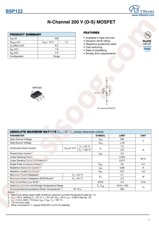 BSP122-VB