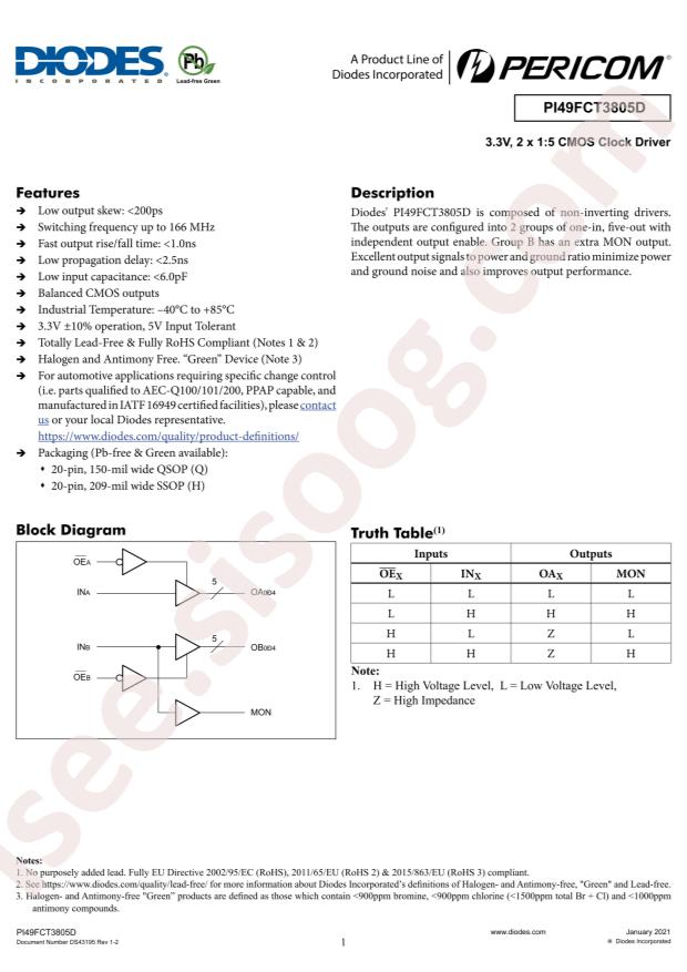 PI49FCT3805DHEX