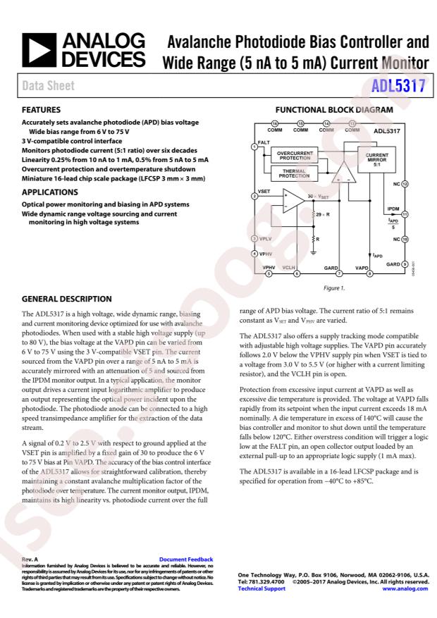 ADL5317ACPZ-REEL7