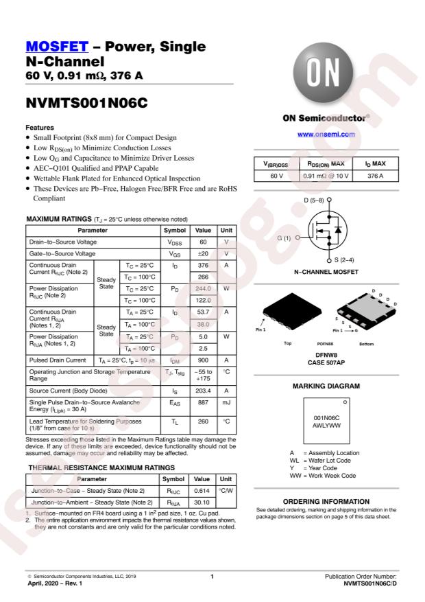 NVMTS001N06CTXG
