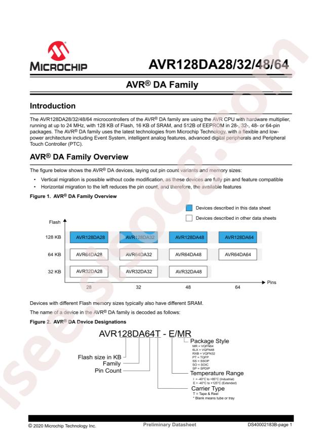 AVR128DA64-E/MR