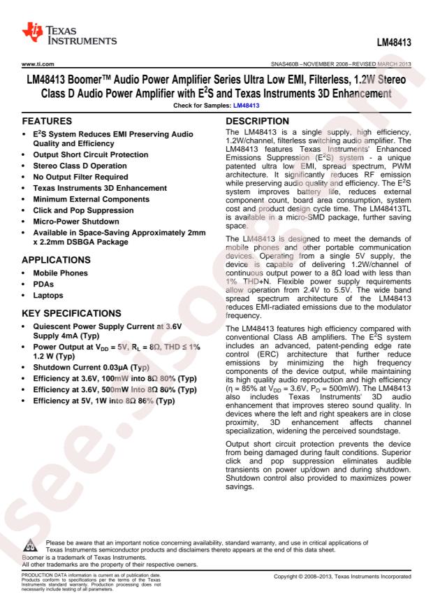 LM48413TL/NOPB
