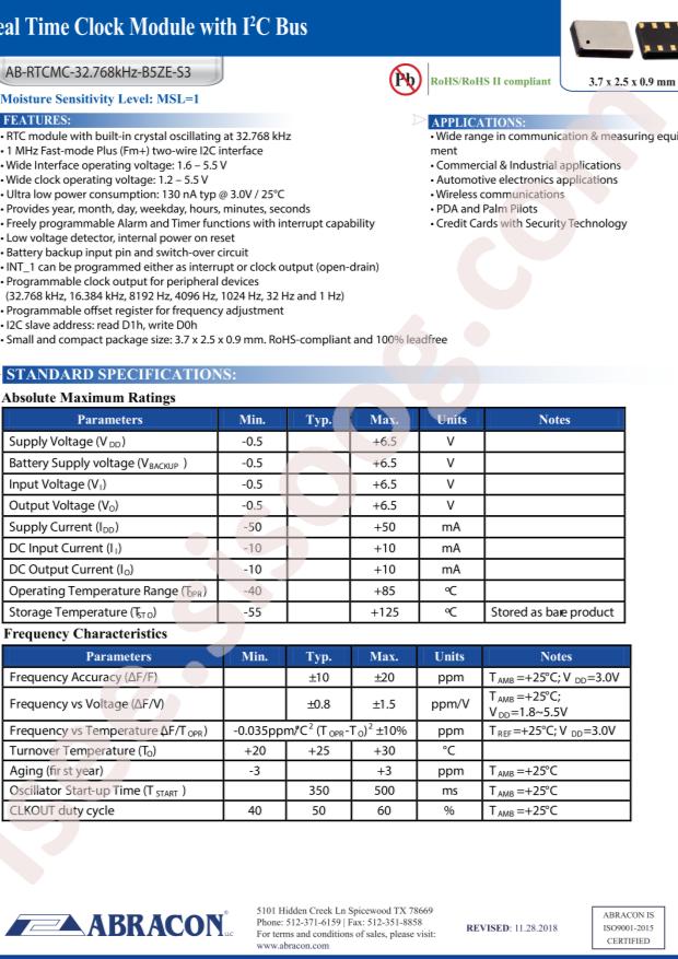 AB-RTCMC-32.768KHZ-B5ZE-S3-T