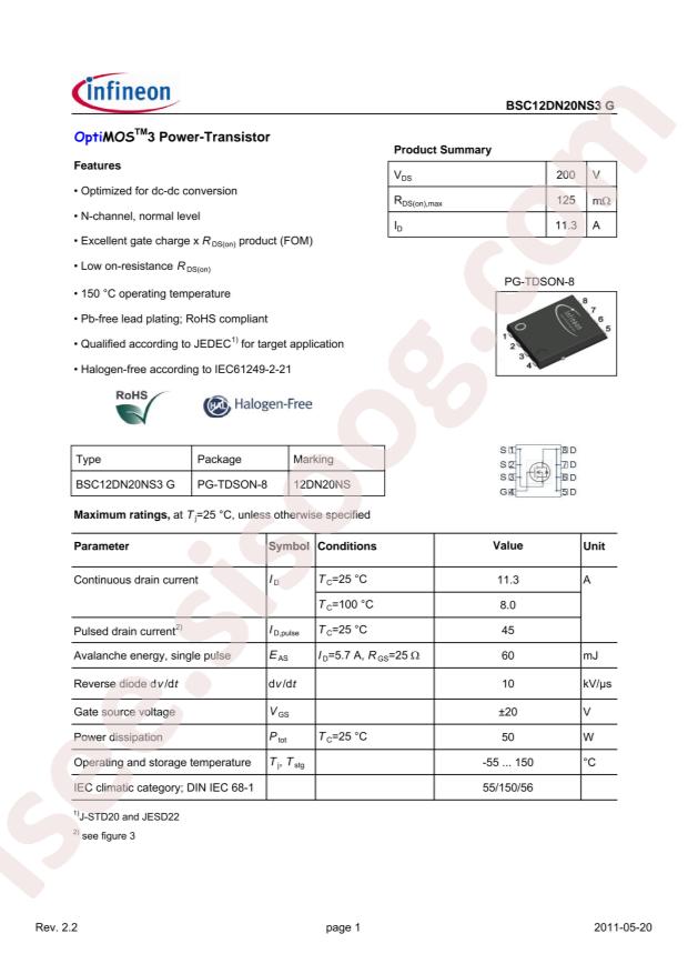 BSC12DN20NS3 G