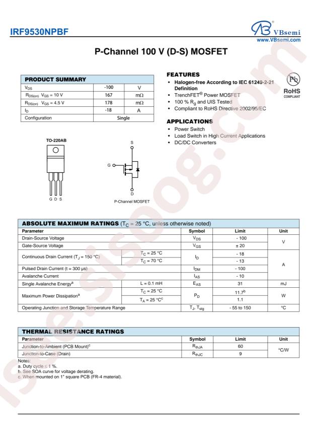 IRF9530NPBF-VB