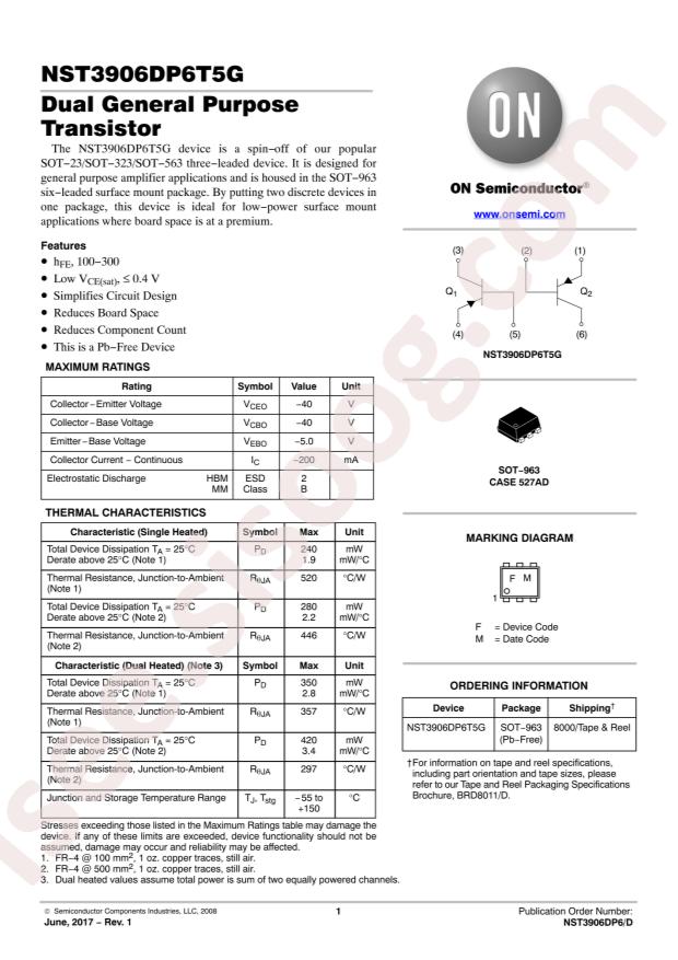 NST3906DP6T5G