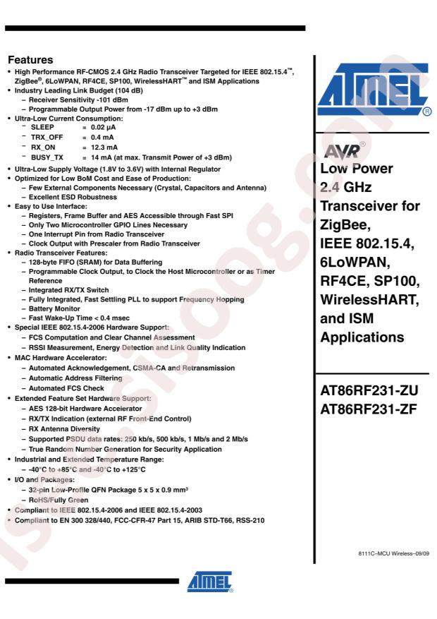AT86RF231-ZFR