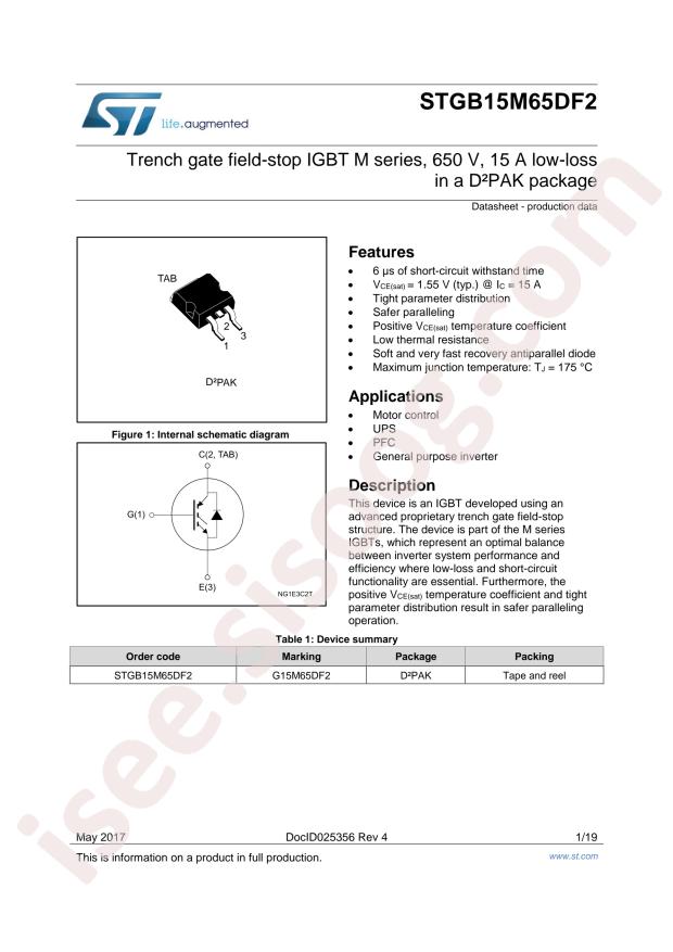 STGB15M65DF2