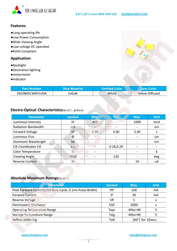E6C0805CWAY1UDA