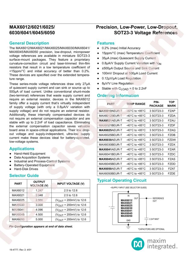 MAX6025AEUR+T