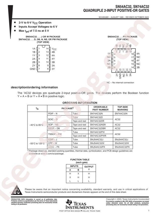 SN74AC32DR