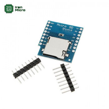 شیلد راه انداز Micro-SD مخصوص بورد D1 مینی - MicroSD Shield for Wemos Mini D1