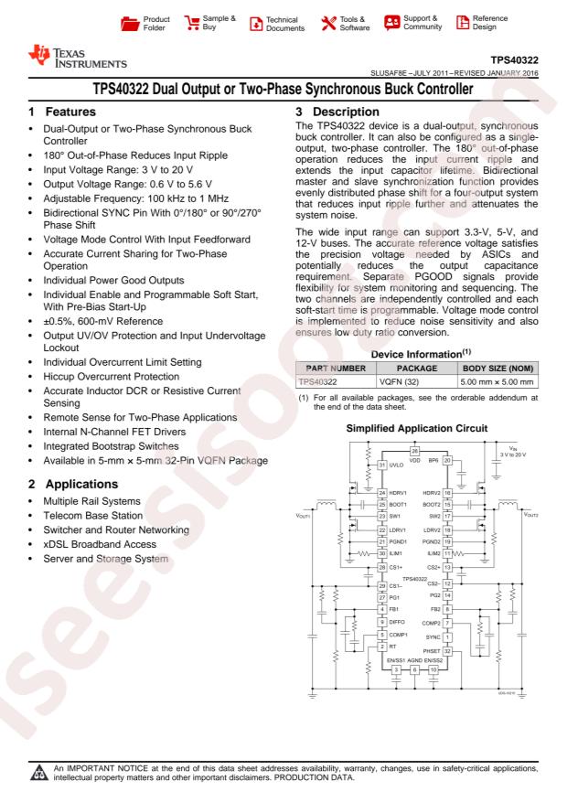 TPS40322RHBR