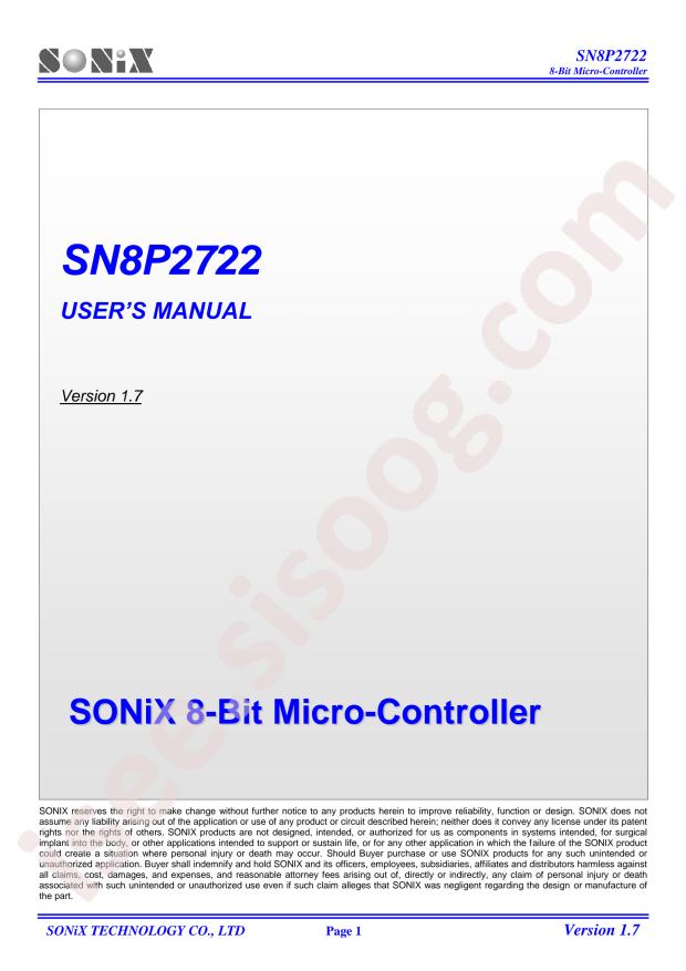 SN8P2722SG
