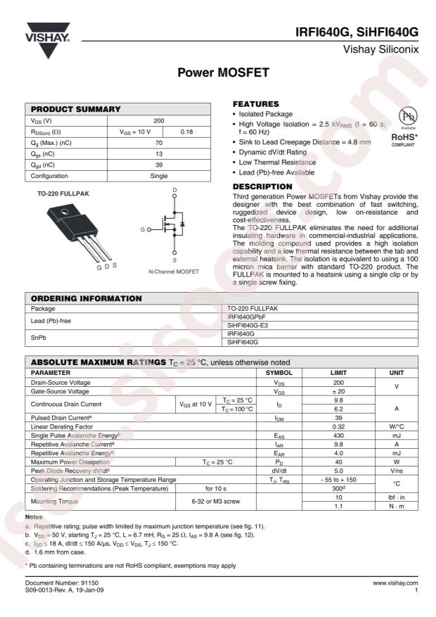 IRFI640GPBF