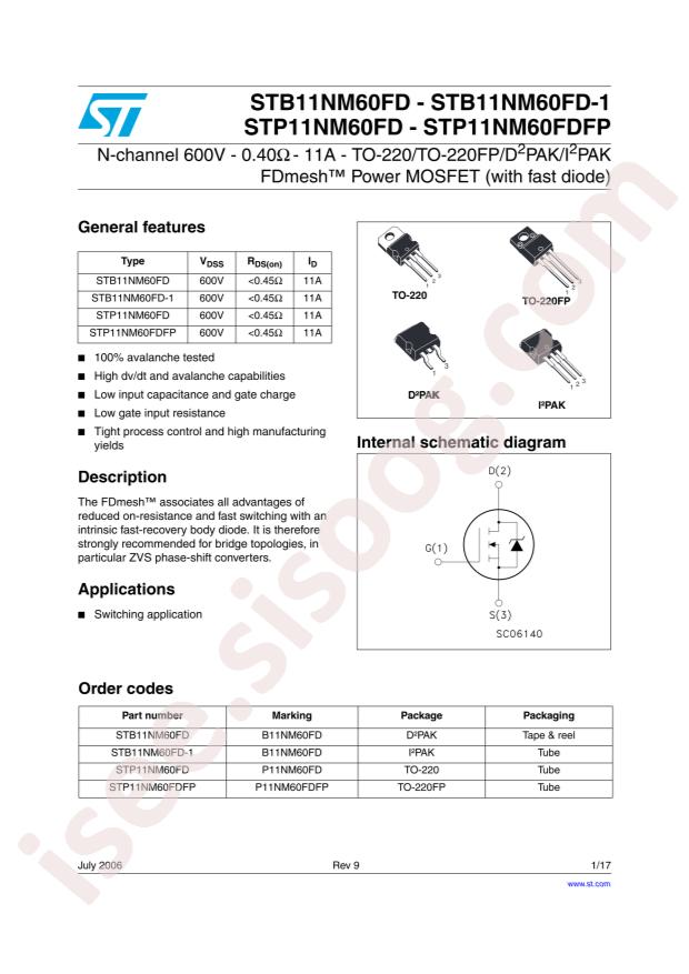 STP11NM60FDFP