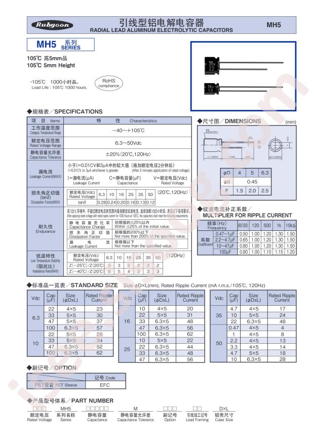 35MH522MEFC6.3X5