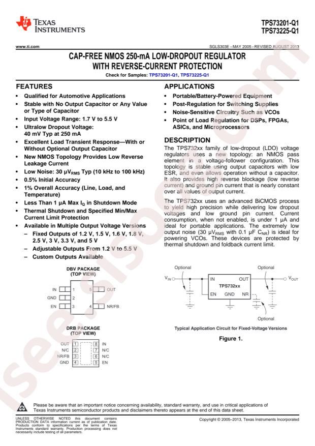 TPS73201QDBVRQ1