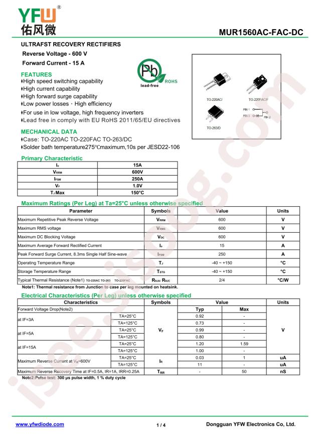MUR1560AC