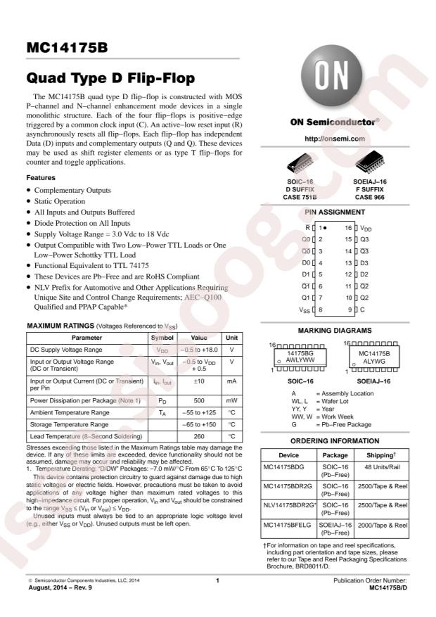 MC14175BDR2G