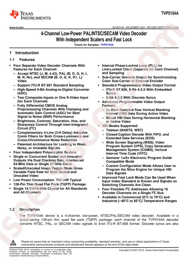 TVP5154APNPR